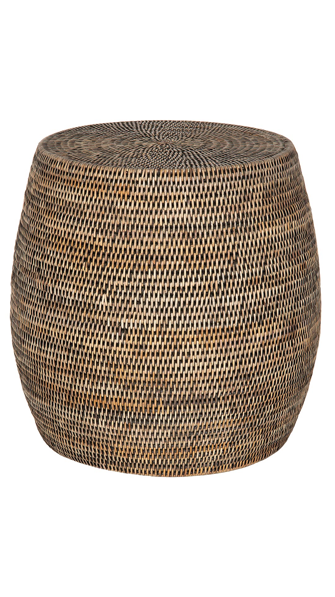 Kouboo ronde rotan kruk en bijzettafel