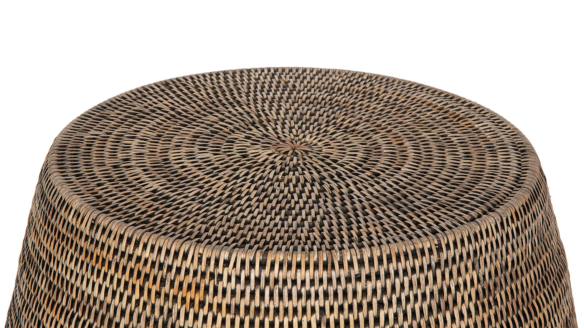 Kouboo ronde rotan kruk en bijzettafel