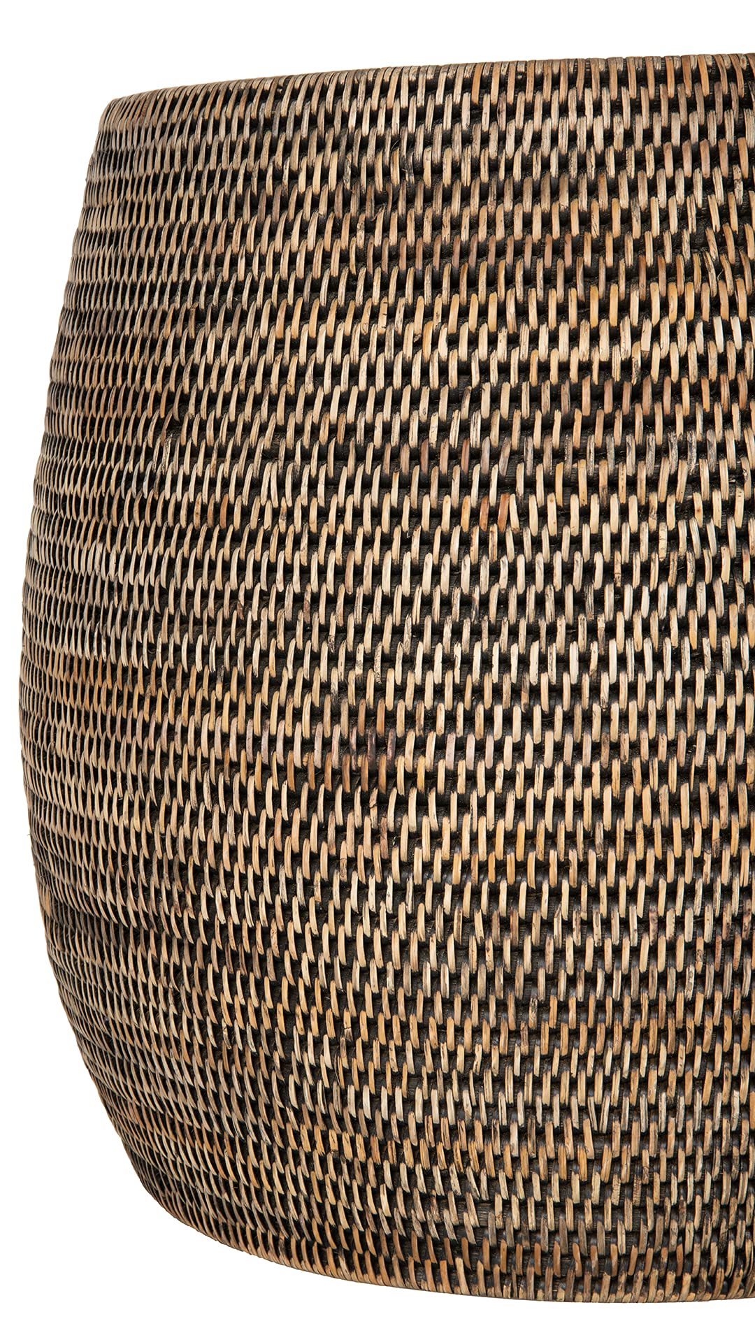 Kouboo ronde rotan kruk en bijzettafel